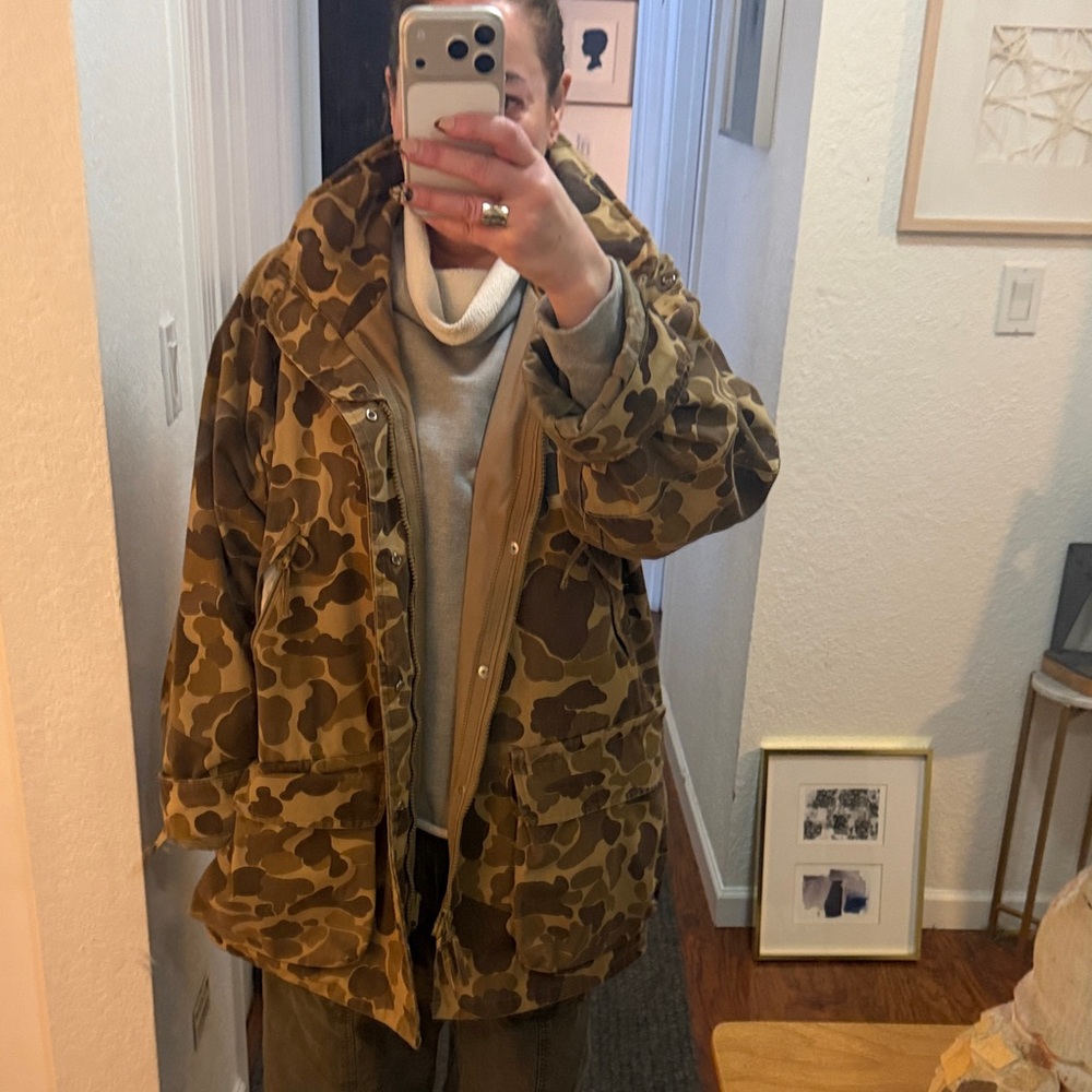 Vintage unisex Camouflage Utility Jacket